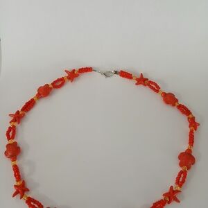 Elegant Red Beaded Necklace